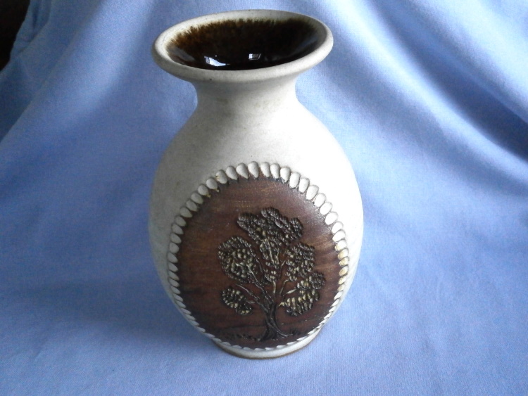 Large Rob Fierek Stoneware Studio Pottery Vase