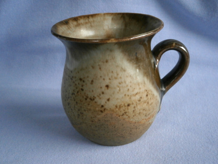 Nice Stoneware Part Glazed Mug - Stamped