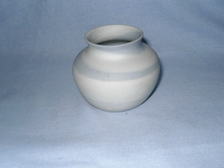 Small Bedford Pog Studio Pottery Blue Marbled Vase